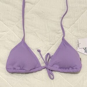 Purple Triangle Bikini Top